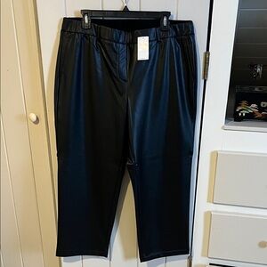 J. Jill Women's Black Faux Leather Pants